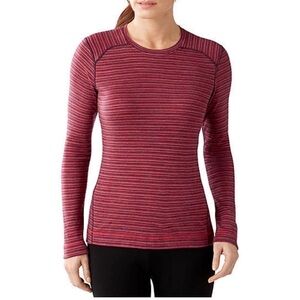 Smartwool 100% Merino NTS Mid 250 Crew Base Layer in Aubergine Heather Size L